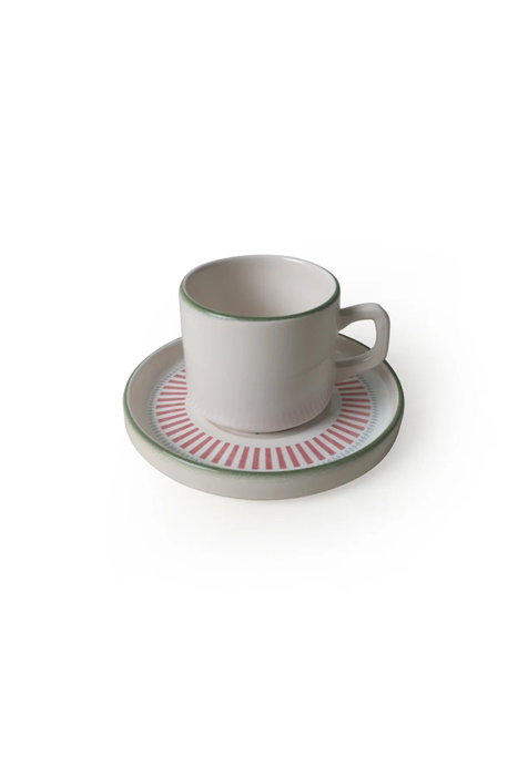 Hermia Juego de tazas de té de 12 piezas en color blanco